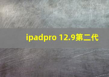 ipadpro 12.9第二代