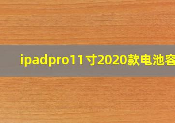 ipadpro11寸2020款电池容量