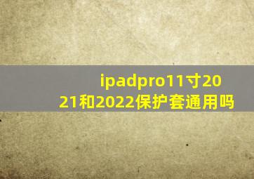 ipadpro11寸2021和2022保护套通用吗