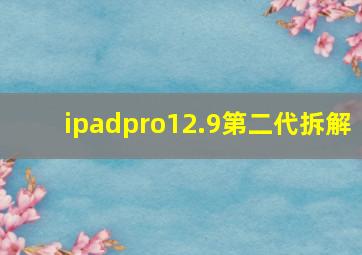 ipadpro12.9第二代拆解