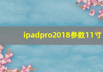 ipadpro2018参数11寸