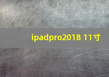 ipadpro2018 11寸