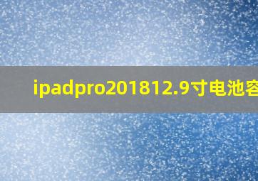 ipadpro201812.9寸电池容量