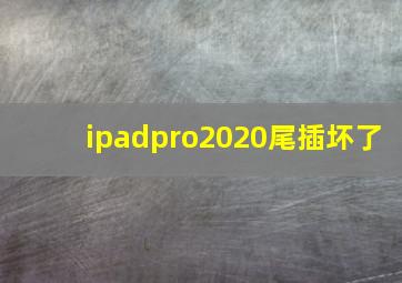 ipadpro2020尾插坏了