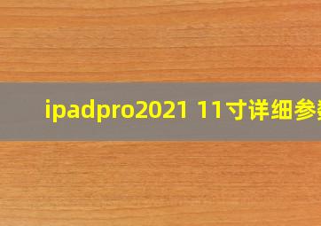 ipadpro2021 11寸详细参数