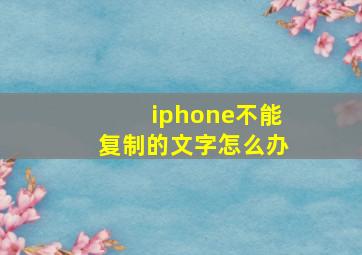 iphone不能复制的文字怎么办