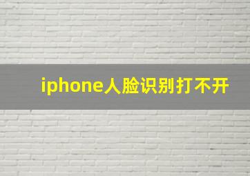 iphone人脸识别打不开