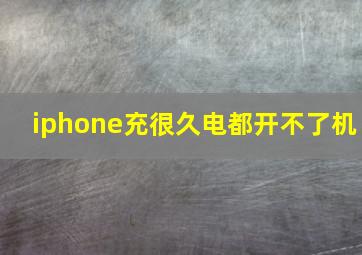 iphone充很久电都开不了机