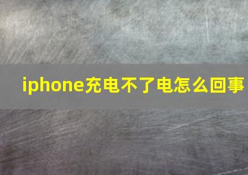 iphone充电不了电怎么回事