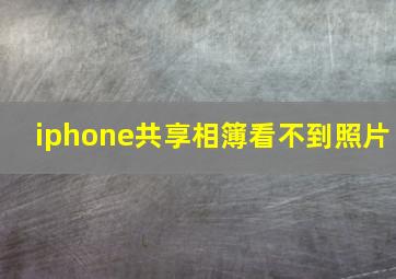 iphone共享相簿看不到照片