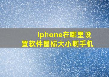 iphone在哪里设置软件图标大小啊手机