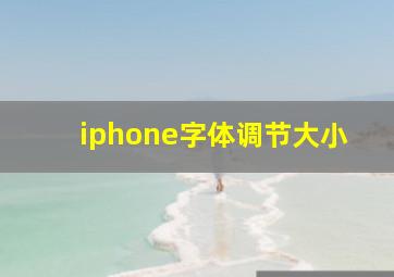 iphone字体调节大小