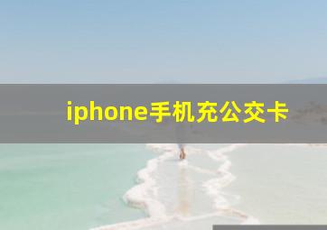 iphone手机充公交卡