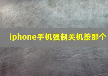 iphone手机强制关机按那个