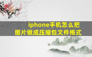 iphone手机怎么把图片做成压缩包文件格式