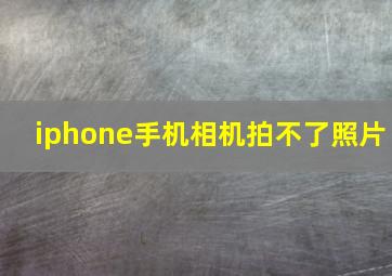 iphone手机相机拍不了照片