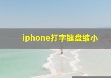 iphone打字键盘缩小