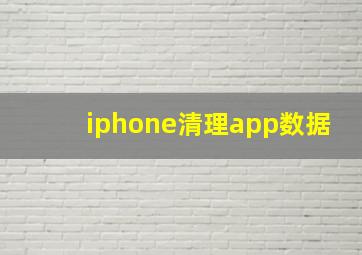 iphone清理app数据