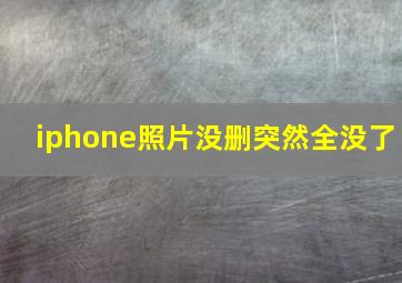 iphone照片没删突然全没了