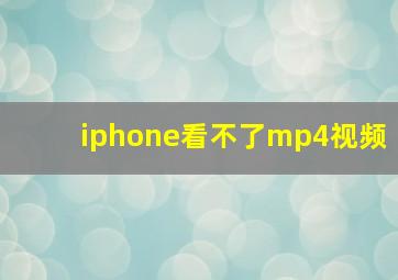 iphone看不了mp4视频