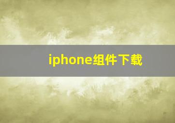 iphone组件下载