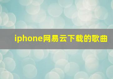 iphone网易云下载的歌曲