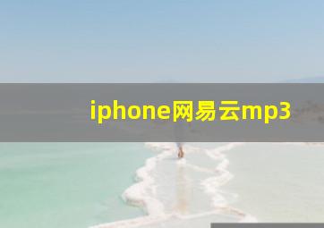 iphone网易云mp3