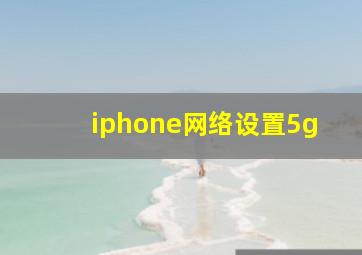 iphone网络设置5g