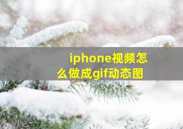 iphone视频怎么做成gif动态图