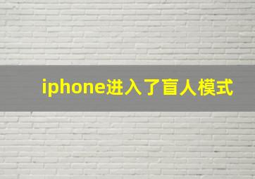 iphone进入了盲人模式