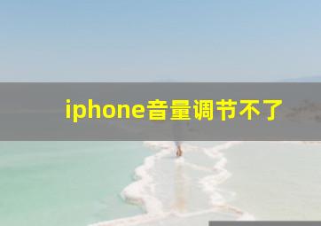 iphone音量调节不了