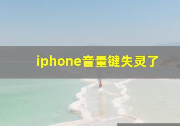 iphone音量键失灵了