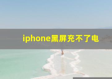 iphone黑屏充不了电