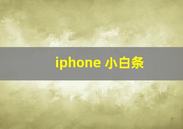 iphone 小白条