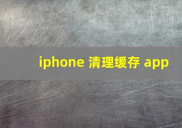 iphone 清理缓存 app