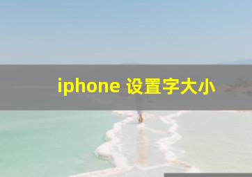 iphone 设置字大小