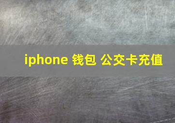 iphone 钱包 公交卡充值