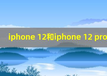 iphone 12和iphone 12 pro买哪个