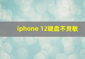 iphone 12键盘不灵敏