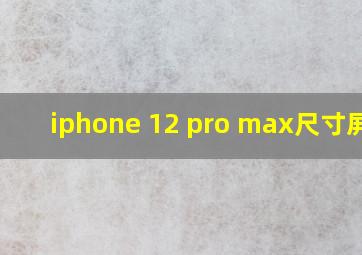 iphone 12 pro max尺寸屏幕