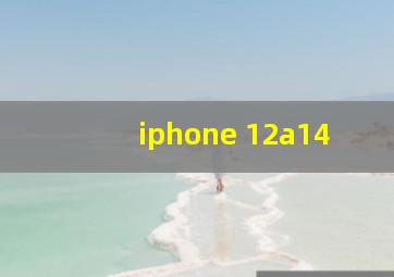 iphone 12a14