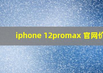 iphone 12promax 官网价格