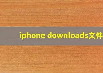 iphone downloads文件夹