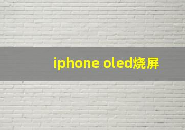 iphone oled烧屏