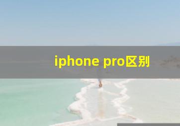 iphone pro区别