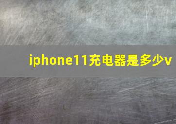 iphone11充电器是多少v