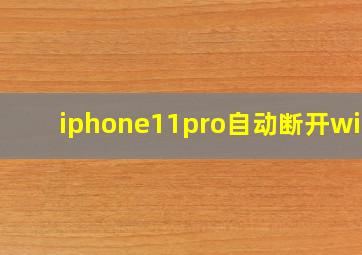 iphone11pro自动断开wifi