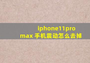 iphone11pro max 手机震动怎么去掉