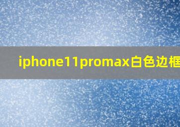 iphone11promax白色边框花吗