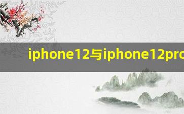 iphone12与iphone12pro区别